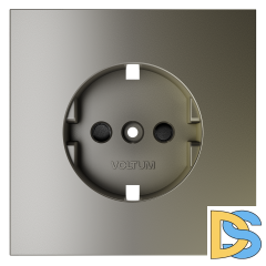 Накладка для розетки с заземлением и защитными шторками, S70 (шелк)