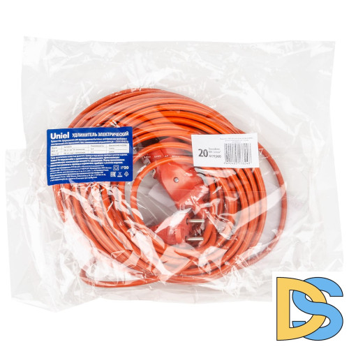 Удлинитель Uniel YX10-101 /UCK-1N/2x1,00/20M/O ORANGE UL-00010794