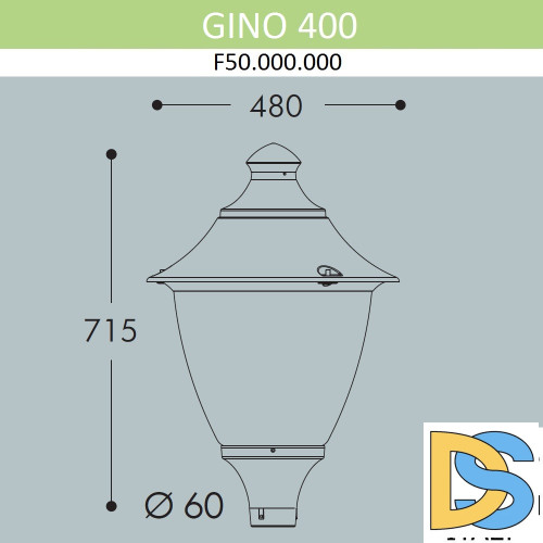 Уличный светильник Fumagalli Gino F50.000.000.AXE27