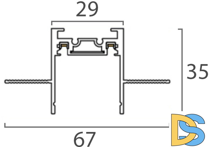 Шинопровод встраиваемый магнитный в тубусе Italline Kreator IT09-9021 black tube
