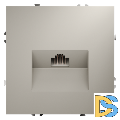 Розетка компьютерная встраиваемая VOLTUM S70 RJ45 кат.6, (кашемир)