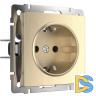 Розетка с заземлением и шторками Werkel шампань рифленый W1171110 4690389159756