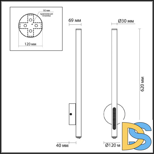 Настенный светильник Odeon Light Mali 6643/10WL