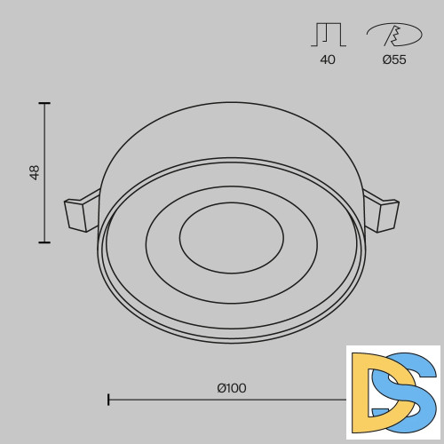 Встраиваемый светильник Maytoni Planet DL035-2-L6B4K