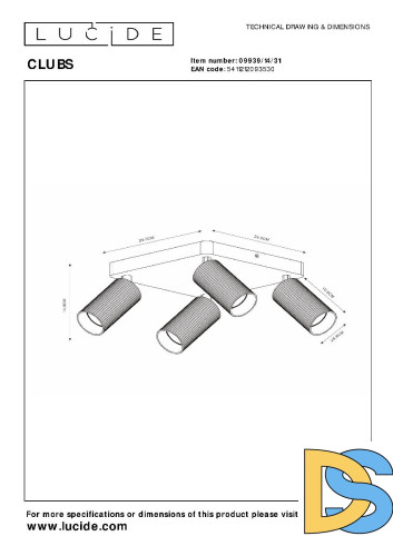 Спот Lucide Clubs 09939/14/31
