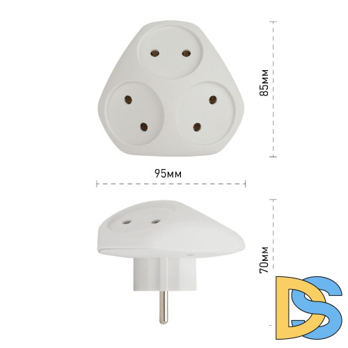 Разветвитель электрический Эра SPx-3-W Б0053481