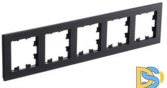 Рамка 5-ая (пятерная) , Металл Оникс, серия Atlas Design Nature, Schneider Electric