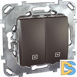 Выключатель для жалюзи (рольставней) с фиксацией, Графит, серия UNICA TOP/CLASS, Schneider Electric