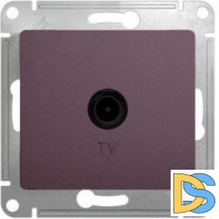 Розетка телевизионная оконечная ТV, Сиреневый туман, серия Glossa, Schneider Electric