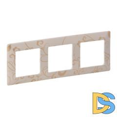 Рамка 3-постовая Legrand Valena Life Ампир бежевый 754113