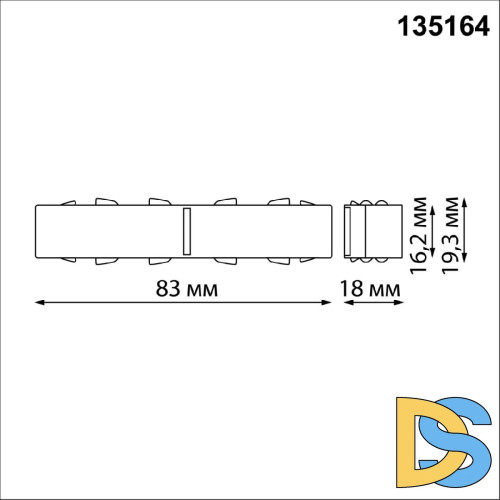 Соединитель с токопроводом прямой Novotech Flum 135164