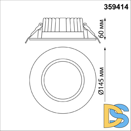 Встраиваемый светильник Novotech Drum 359414