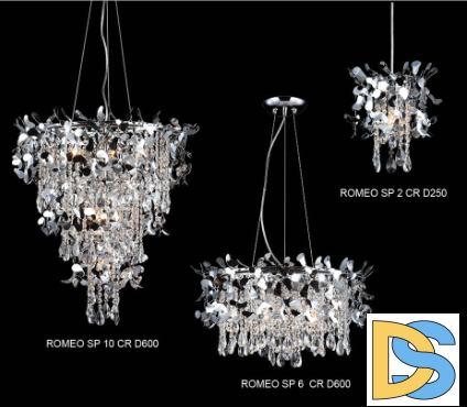 Подвесная люстра Crystal Lux Romeo SP10 Chrome D600
