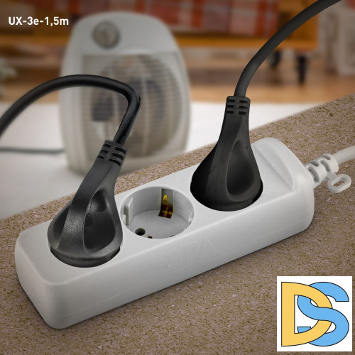 Удлинитель электрический Эра UX-3e-1,5m Б0038575