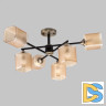 Люстра на штанге IMEX MD.4212-6-S-BK+AB