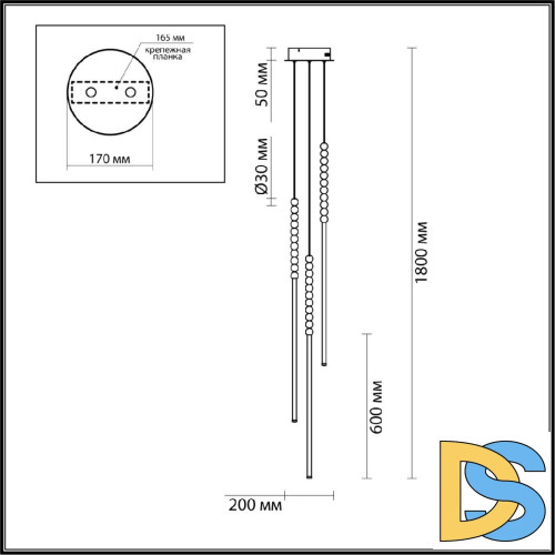 Подвесной светильник Odeon Light Monella 6639/33L