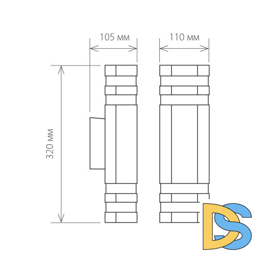 Уличный настенный светильник Elektrostandard Techno 1443 4690389067709