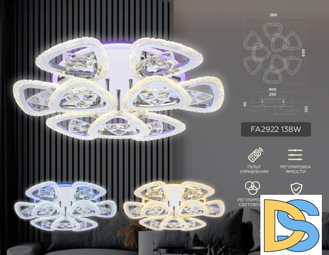 Потолочная светодиодная люстра Ambrella Light Acrylica Original FA2922