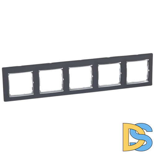 Рамка 5-постовая Legrand Valena ноктюрн/серебряный штрих 770395