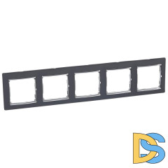 Рамка 5-постовая Legrand Valena ноктюрн/серебряный штрих 770395