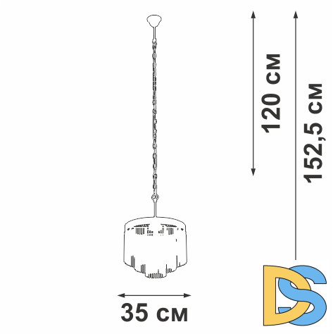 Подвесная люстра Vitaluce V53570-8/7