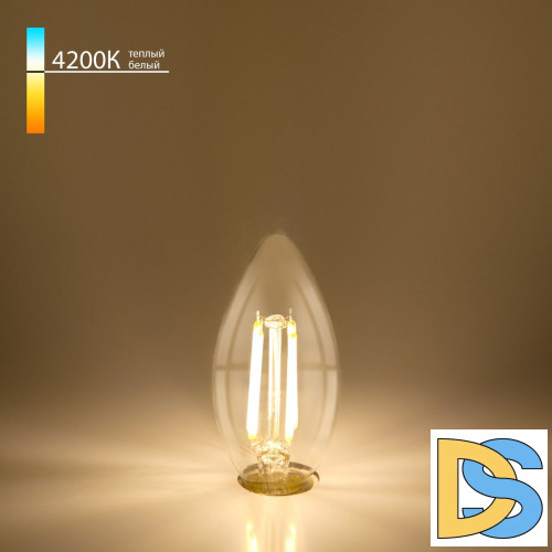 Лампа светодиодная филаментная Elektrostandard E14 7W 4200K прозрачная 4690389062896