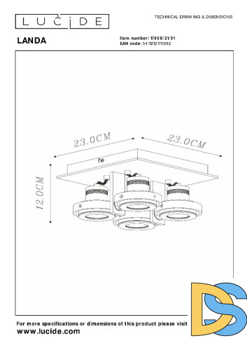 Спот Lucide Landa 17906/21/31