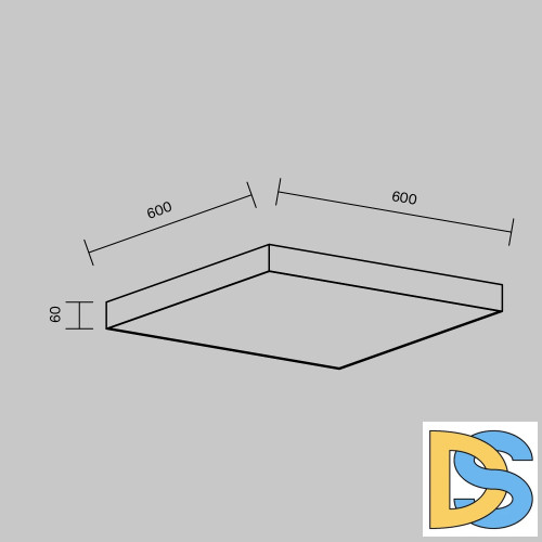 Потолочный светильник Maytoni Zon C032CL-90W3K-SQ-B