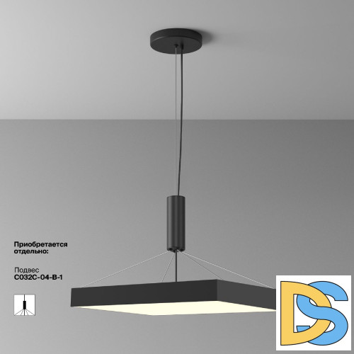 Потолочный светильник Maytoni Zon C032CL-90W3K-SQ-B