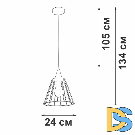 Подвесной светильник Vitaluce V2848-0/1S