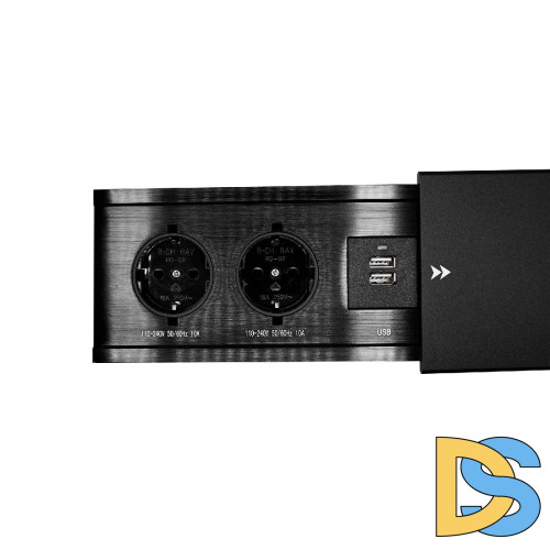 Блок розеток JX (Slide Top) (2 секции + 2 USB с кабелем питания) Mebax 00-00002889