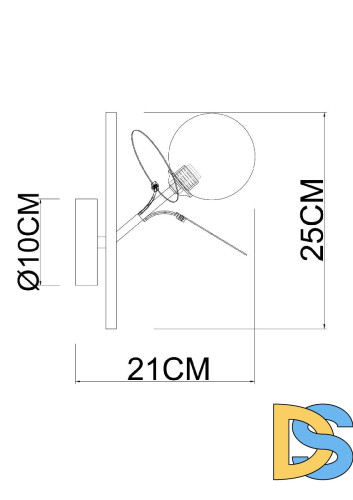 Бра Arte Lamp Peacock A1369AP-1GY
