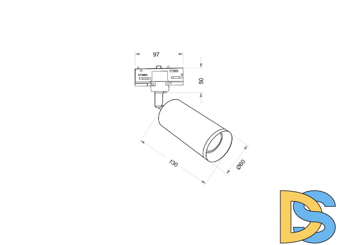Трековый светильник Maytoni Technical Focus TR028-3-GU10-B