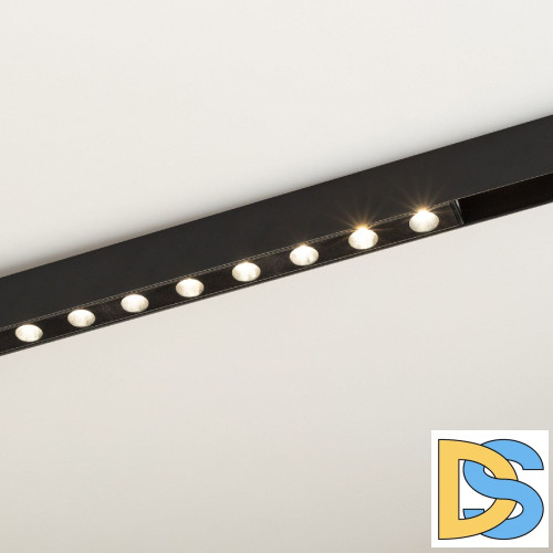 Трековый магнитный светильник Arlight MAG-DOTS-25-L400-12W Day4000 (BK, 30 deg, 24V, DALI) 046325