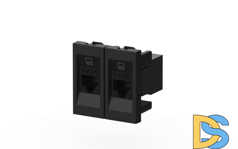 Розетка компьютерная двухместная (Cat 6) ELBI Moda Vox 611-044832-248