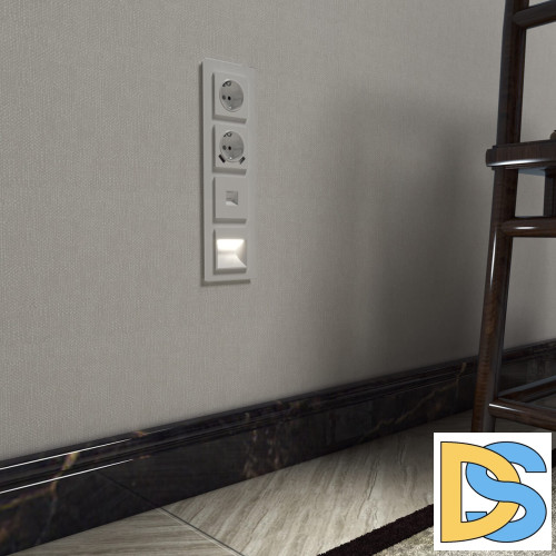 Розетка с заземлением, безвинтовой зажим Werkel белый W1171301 4690389155321