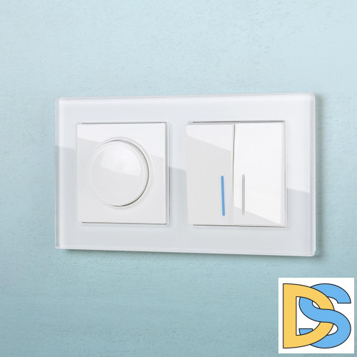 Выключатель Werkel двухклавишный проходной с подсветкой белый W1122101 4690389155222