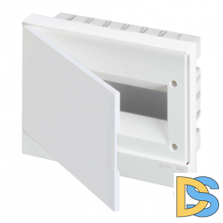 ABB Basic E Бокс в нишу 12М белая непрозрачная дверь (c клеммами), 12 мод. IP40