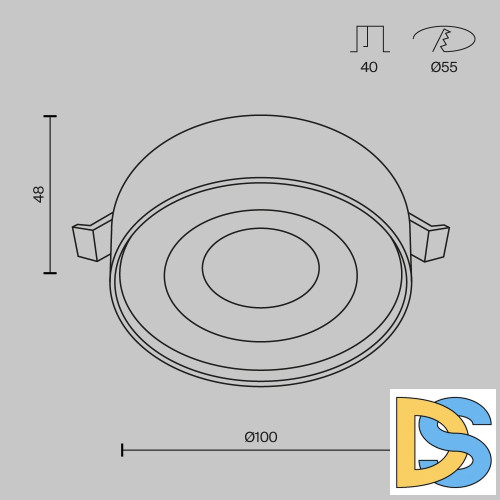 Встраиваемый светильник Maytoni Planet DL035-2-L6W4K