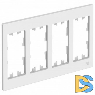 Рамка 4-ая (четверная), Белый, серия Atlas Design, Schneider Electric