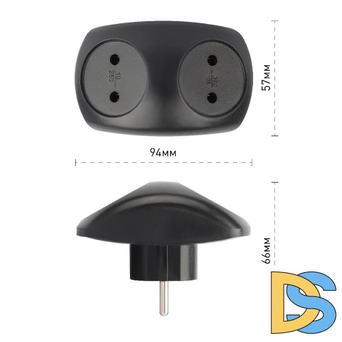 Разветвитель электрический Эра SPx-2-B Б0059720