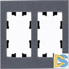 Рамка 2-ая (двойная), Мрамор Айс Грей, серия Atlas Design Nature, Schneider Electric