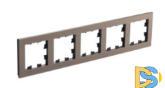 Рамка 5-ая (пятерная) , Металл Латунь, серия Atlas Design Nature, Schneider Electric