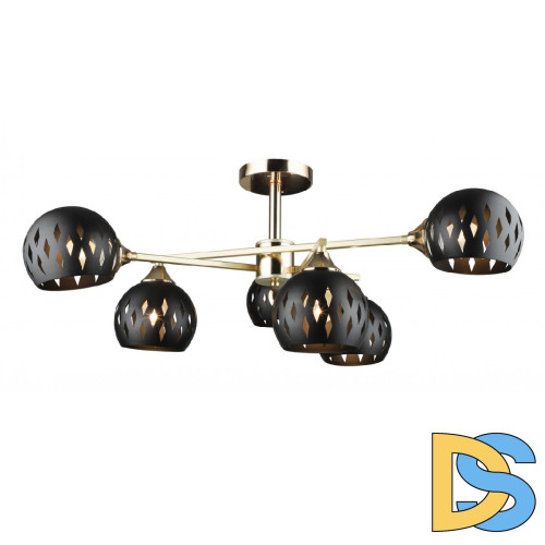 Люстра на штанге IMEX MD.4211-6-S-GD+FGD