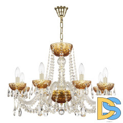 Подвесная люстра Bohemia Ivele Crystal 5402/8/240 G Amber/M-1F