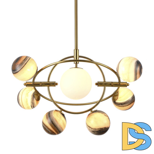 Люстра на штанге Delight Collection Planet KG1122P-7B brass