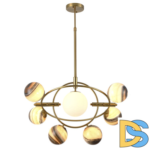 Люстра на штанге Delight Collection Planet KG1122P-7B brass