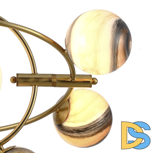 Люстра на штанге Delight Collection Planet KG1122P-7B brass