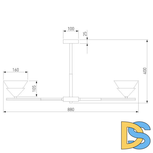 Люстра на штанге Eurosvet Rylee 70138/8 хром