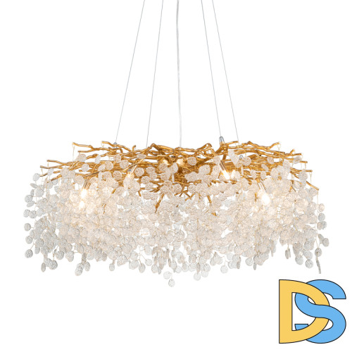 Подвесная люстра Delight Collection Shiro-noda FTB006R-100 brass/clear